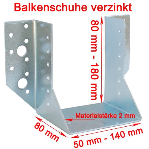 Balkenschuhe außen verzinkt