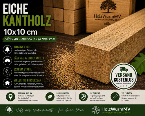 Eiche kantholz 10x10 - eiche, –