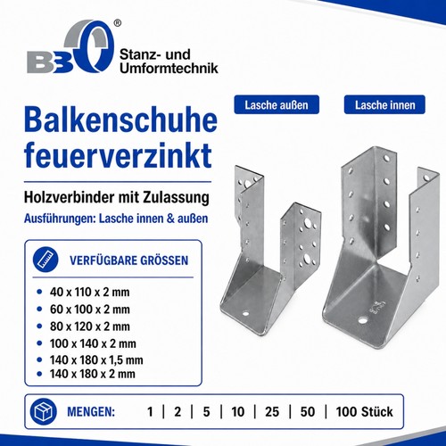 Balkenschuhe feuerverzinkt